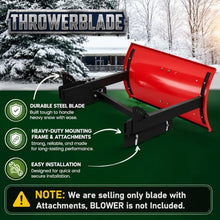 Throwerblade Snowplow Kit with (Blade, and Hardware Included) – Heavy-Duty Snow Plow Blade - Quick & Efficient Snow Removal - Snow Plow Attachment for Snowblowers- 22 to 32-inch 2-Stage and 3 Stage