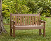 POLYWOOD Rockford 48-Inch Outdoor Bench, Green - Modern HDPE Patio Garden Bench for Front Porch, Deck, Entryway - Durable Plastic Wood Alternative Seating