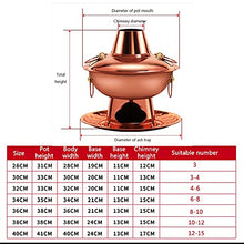 MNSSRN Retro Picnic Pot, Charcoal Brazier Thickened Stainless Steel Old Charm Charcoal Hot Pot, Family Dinner Outdoor Picnic,30cm