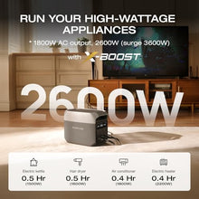EF ECOFLOW Portable Power Station DELTA 3 with Extra Battery, 2048Wh 1800W