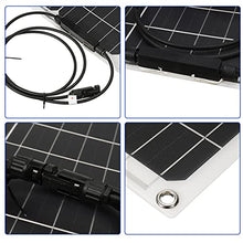 12V 100W Flexible Monocrystalline Solar Panel Solar Battery Can Charge 12V Waterproof Solar Panel for Car/Boat/Home (2 pcs) (2 pcs)
