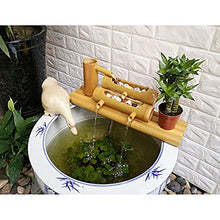 GenSDH Bamboo Fountain Kit,Bamboo Water Fountain Waterhandmade Garden Water Flowing Feature,Indoor/Outdoor Fountain,80Cm+Filterbucket Decoration