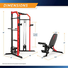 MARCY Power Cage System with Adjustable Weight Bench SM-7393 Multi