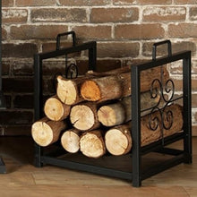 WXPWAMZ Small Firewood Rack With Handles, Indoor & Outdoor Log Holder, Wrought Iron Wood Stacker