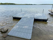 Patriot Docks 4'x8' Floating Dock Kit Section Gray Polypropylene Decking