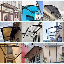Outdoor Sunshade Aluminum Awning - UV Protection Weather-Resistant Polycarbonate Canopy Shelter for Windows Doors Patios Entryways