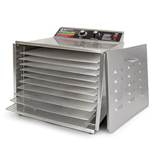 TSM Products Stainless Steel Food Dehydrator with 10 Shelves Silver