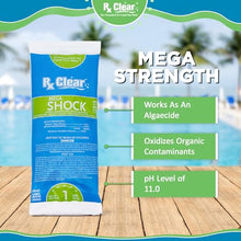 Rx Clear Mega Shock | 73% Calcium Hypochlorite | One Pound Bags | 48 Pack