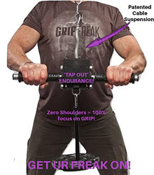 GRIP FREAK Grip Strength Trainer Slip Grips Power Rack Arm & Weight Plate Loader
