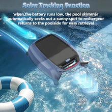 Solar Powered Automatic Robotic Pool Surface Skimmer Cleaner with App, 24/7 Continuous Cleaning, Salt Chlorine Tolerant Motors, 6L Skimmer Basket for Inground & Above Ground Pools