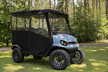 RED DOT Premium Golf Cart Enclosure Compatible with EZGO Liberty Personal Vehicles | Black AllGuard Stain Resistance Fabric