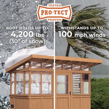 Backyard Discovery Poppy 11' x 7' Cedar Wood Greenhouse Kit Light Brown