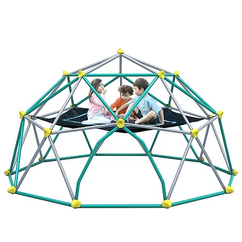 CUAUC 13ft Geometric Dome Climber Play Center Green