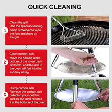 Portable Charcoal Grill with Wheels, BBQ Coal Kettle Grills with Anti-scald Handle, Built-in Thermometer and Collapsible Grill, Space-saving and Easy To Clean, For Travel, Outdoor Cooking