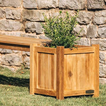Ash & Ember Grade A Teak Planter Bench Set, 20" Seating Height, 3 Planter Boxes, 2 Bench Seats, L-Shaped Planter Bench, Weather-Resistant Premium Teak Wood Furniture, Outdoor Patio Bench