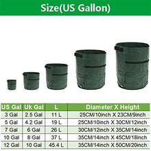 Potato Growth Bag Vegetable Onion Cultivation Fabric Bags Garden Seedling Growing Bag Farm Garden Tool (Color : Green Size : 7 Gallon) (Green 1 Gallon)