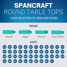 42" Round 3/8" Thick Glass Table Top with Pencil Edge and Tempered Glass