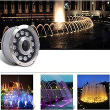 PROHEL Recessed Underwater Light - Ring Fountain Light, 12/24V Low Voltage LED Swimming Pool Light, IP68 Waterproof Middle Hole Landscape Light, for Fountain Pool, Underwater, Pond(Red,24V-12W)