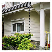 LZPHGB Rain Chain, Rain Chains for Gutters for Heavy, Chain Drainage Eaves Decoration Falling Water Temple Villa Gutter Trough Copper Bell Guide Diversion Ditch for Exterior Gutters,T 2.6m