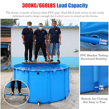 2/ 2.6/ 3.3/ 4 Foot Deep Round Frame Above Ground Swimming Pool Set, Heavy Duty Backyard Family Swimming Pool Outdoor with Repair Patch, Hard Plastic Pools/Bathing Tub(6104L/1613GAL - 3.6X0.6M (D X H)