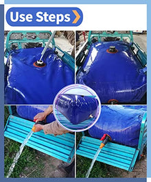 Water Storage Bag Water Tank Storage Bladder 50 100 500 1000 1585 Gallon, Emergency Water Storage Container Foldable Cistern for Watering Plants, Thicken Rain Collection Bag System(2x1.5x0.7m/2000L/52