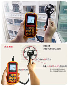 CARUTU Handheld Anemometer, Anemometer Wind Speed Meter with Backlight Max/Min/Avg Functions, for Measuring Wind Speed