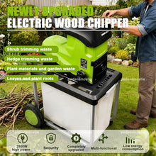 pedenencelia Garden Shredder Electric 2800w, with 60l Box and Overload Protection, 5000r/Min Garden Chipper for 45mm/1.77" Branches, Tree Shredder, Mulcher & Branch Shredder