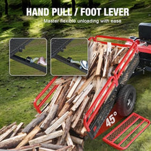 Big RED Heavy Duty ATV Trailer Steel Dump Cart: Yard Garden Trailer for Lawn Mower, Tractor, Garden Waste - 1,500lbs, 15 cu.ft Capacity