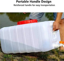 DIROVO Portable Drinking Water Tank Bucket Hiking Camping Picnic Trip Barbecue Grill Thick Plastic Horizontal Water Storage Cont(150L)