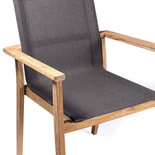POVL Outdoor Menlo Teak Stacking Dining Chair Set of 6 Graphite