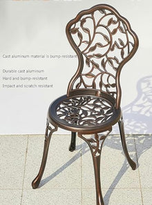 JIIPOREGJ Garden Bench 3 Piece Cast Aluminum Patio Furniture Bistro Set Indoor Outdoor Garden Patio Balcony Dining Furniture Set Table and 2 Chairs Set