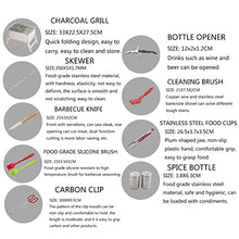 Grill Accessories, Portable Camping Kitchen Set, BBQ Tools Set with Foldable Grill and Storage Case, Perfect for Outdoor, Camping, Backyard,