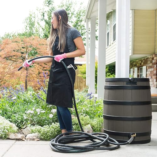 Good Ideas Rain Wizard 50 Gallon Water Storage Barrel Oak With Darkened Ribs (3 Pack)