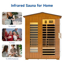 RESTISLAND 3 Person Outdoor Sauna, Low EMF Infrared Sauna, 7-Color Therapy