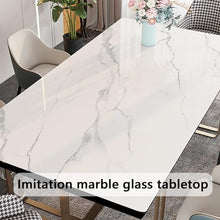 Rectangle Polished Edge Tempered Glass Table Topwith Marble Design, 8mm Thick, 100 Lbs Load Capacity, Scratch-Resistant, Durable, Versatile Use for Dining, Coffee, Or Garden Tables(B,100x100cm)