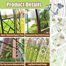GFSGHZZ Black Metal Garden Trellis 220Cm Sturdy Rose Climbing Trellis for Climbing Plants Outdoor Trellis Pergola for Pathways/Entrances Strong Tubular Support,Green-L300Xh220Xw40M