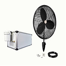 mistcooling Misting Fan Kit - 24 Inch High Velocity Outdoor Fans - with 1500 PSI High Pressure Misting Pump - Stainless Steel Ring- (1 - Fan 24" OSC Black)