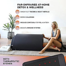 LifePro Far Infrared Sauna Dome with Red Light Therapy Stones Black