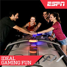 ESPN Sports Air Hockey Game Table 84 Inch Indoor Arcade Gaming Set Gray White Red