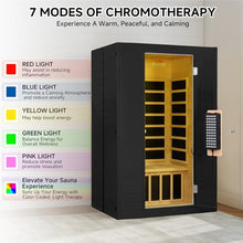 springspa 2 Person Full Spectrum Infrared Sauna with Red Light Therapy