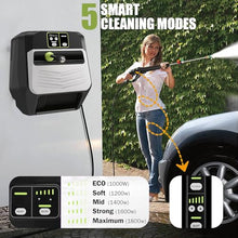 Imdot Wall Mounted Pressure Washer - Max 5500 PSI 3.6 GPM, 5 Levels Power Washer with 100FT Retractable Hose for Car/Driveway, Automatic Rewind, Any Length Lock, Black