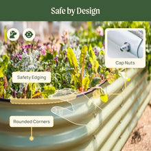 32" Extra Tall Raised Garden Bed Kits, 3.5 x 5 x 2.7ft Raised Planter Box Outdoor, 2 x 6.5 x 2.7ft Deep Root 6 in 1 Modular Metal Raised Beds for Gardening Vegetables Flowers Fruits - Pearl White