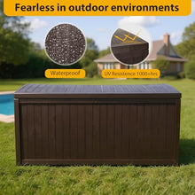 Large Lockable Waterproof Outdoor Storage Bench, Patio Storage Box Container for Furniture Cushions, Garden Pool Yard Tools Organization