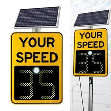 LED Speed Limit Sign, 20"x27" Solar Radar Feedback Sign Vehicle Speed Detector Aluminum Speed Limit Sign Board
