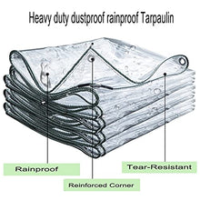 HSYFdy Waterproof Tarpaulin Sheet Heavy Duty Garden Rainproof Plastic Cloth Clear Tarp Sheet Camping Ground Plant Cover Canopy Rainproof Cover (Color : 0.4mm, Size : 8x12m)