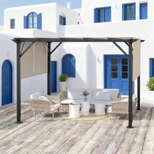 Heavy-Duty Outdoor Pergola Canopy with Metal Frame for Patio, Deck or Garden Shade Shelter