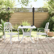 HGFDVCMR 31.5 Inch White Cast Aluminum Square Bistro Table, Patio Table