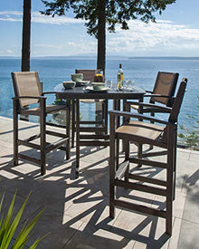Polywood Coastal Bar Set Black/Burlap Sling