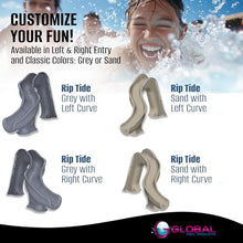 Global Pool Products RIP Tide Inground Swimming Pool Water Slide Deck Mounted Left Curve Turn Sand GPPSRT-Sand-L