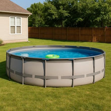 Heavy Duty Frame Above Ground Swimming Pool, CaliFun 18' Round 52" Tall – Rugged 30 mil Liner, Powder‑Coated HD Steel Frame, Easy Setup, Includes Pump, Sand Filter, Skimmer and Pool Cleaner